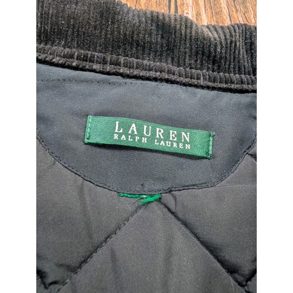Lauren Ralph Lauren Quilted Jacket Womens 2X Purple Barn Corduroy Trim - Picture 7 of 16